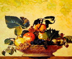 Basket of Fruit and Grape arbor